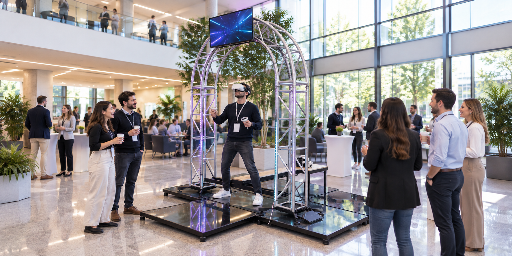 Arco VR DAVSX en una actividad empresarial de team building